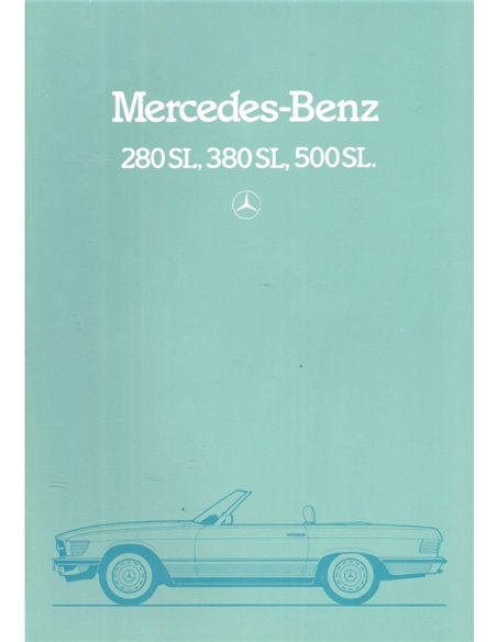 1984 MERCEDES BENZ SL BROCHURE ENGLISH