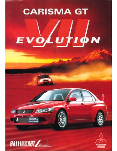 2002 MITSUBISHI CARISMA GT EVOLUTION VII BROCHURE DUITS