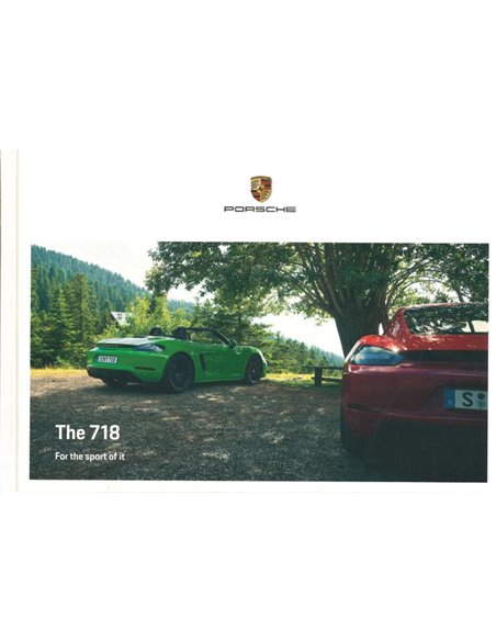 2021  PORSCHE 718 BOXTER & CAYMAN HARDCOVER PROSPEKT ENGLISCH