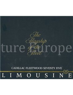 1986 CADILLAC FLEETWOOD SEVENTY FIVE LIMOUSINE BROCHURE ENGLISH 