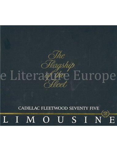 1986 CADILLAC FLEETWOOD SEVENTY FIVE LIMOUSINE BROCHURE ENGLISH 