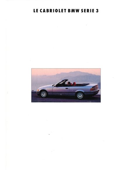 1993 BMW 3 SERIE CABRIOLET BROCHURE FRANS