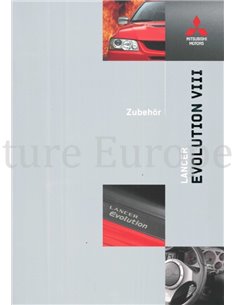 2004 MITSUBISHI LANCER EVOLUTION VIII ZUBEHÖR PROSPEKT DEUTSCH