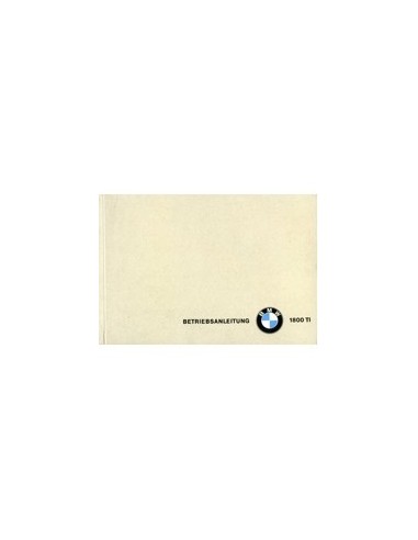 1965 BMW 1800 TI INSTRUCTIEBOEKJE DUITS