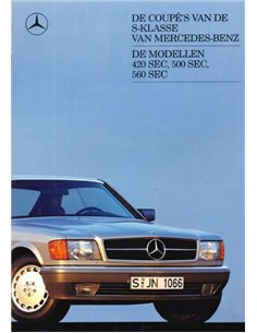 1987 MERCEDES BENZ S KLASSE COUPE PROSPEKT NIEDERLÄNDISCH