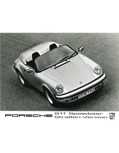 1989 PORSCHE 911 SPEEDSTER STRAßEN-VERSION PRESS PHOTO