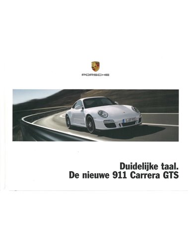 2011 PORSCHE 911 CARRERA GTS HARDCOVER PROSPEKT NIEDERLÄNDISCH