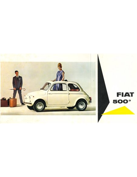 1967 FIAT 500 D SUNROOF & GIARDINIERA BROCHURE DUTCH