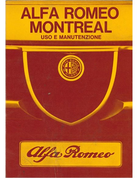 1971 ALFA ROMEO MONTREAL BETRIEBSANLEITUNGITALIENISCHS