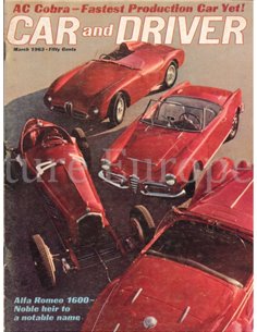 1963 CAR AND DRIVER MAGAZINE MÄRZ ENGLISH