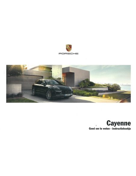 2018 PORSCHE CAYENNE OWNERS MANUAL DUTCH