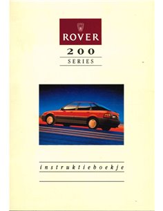 1998 ROVER 200 BETRIEBSANLEITUNG NIEDERLÄNDISCH 