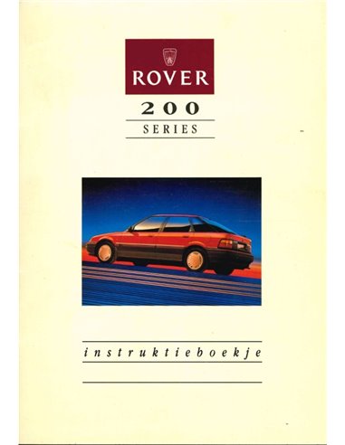 1989 ROVER 200 OWNER'S MANUAL DUTCH