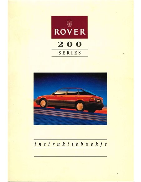 1989 ROVER 200 OWNER'S MANUAL DUTCH