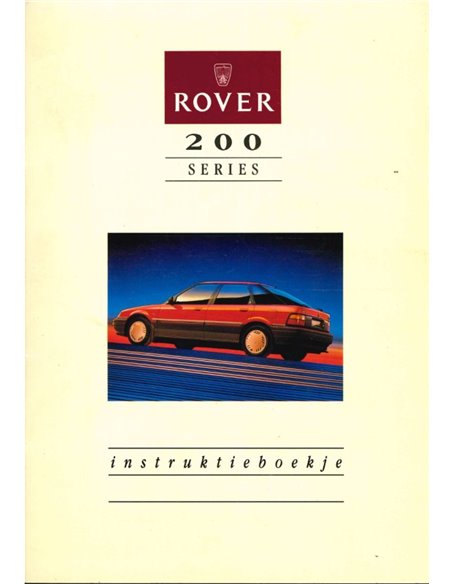 1998 ROVER 200 BETRIEBSANLEITUNG NIEDERLÄNDISCH 