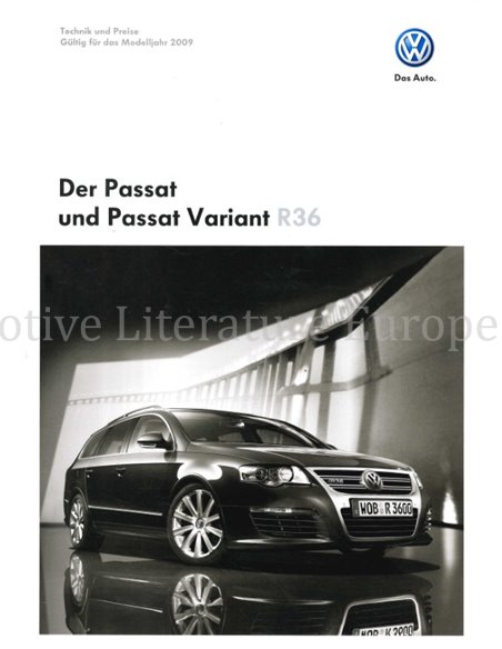 2008 VOLKSWAGEN PASSAT R36 BROCHURE GERMAN