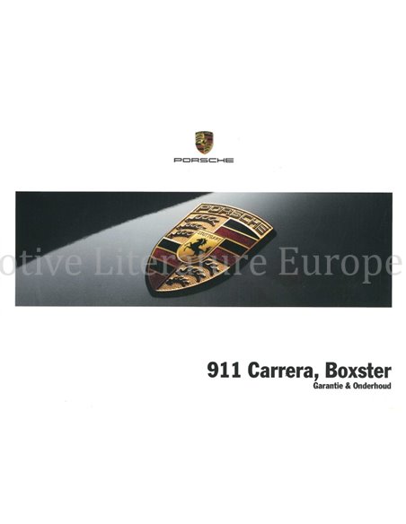 2011 PORSCHE 911 CARRERA | BOXSTER GARANTIE & WARTUNG NIEDERLÄNDISCH