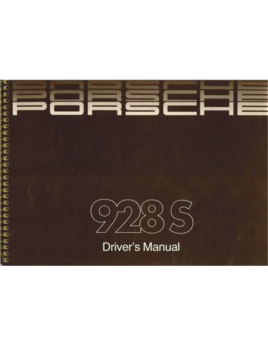 1986 PORSCHE 928 S OWNERS MANUAL ENGLISH