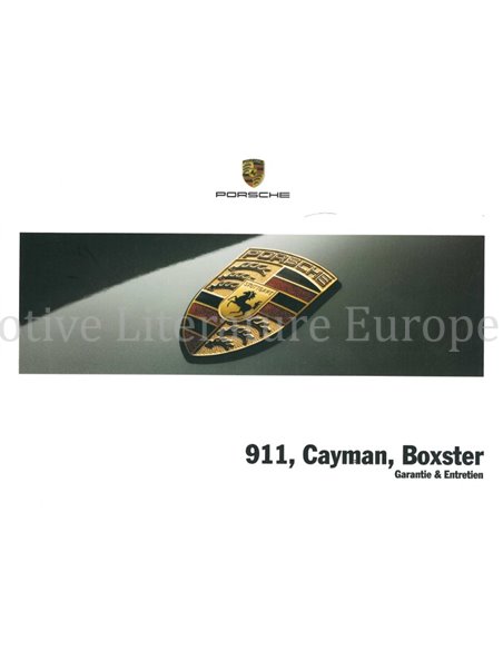 2012 PORSCHE 911 | CAYMAN | BOXSTER GARANTIE & WARTUNG FRANZÖSISCH