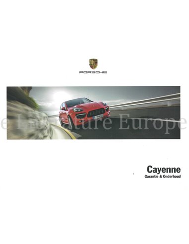 2013 PORSCHE CAYENNE WARRANTY & MAINTENANCE DUTCH