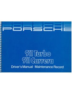 1985 PORSCHE 911 CARRERA | TURBO OWNERS MANUAL ENGLISH