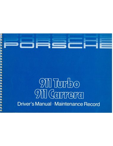 1985 PORSCHE 911 CARRERA  | TURBO BETRIEBSANNLEITUNG ENGLISCH