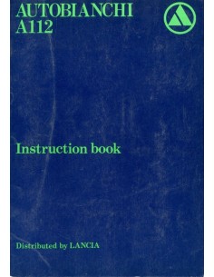 1979 AUTOBIANCHI A112 OWNERS MANUAL ENGLISH