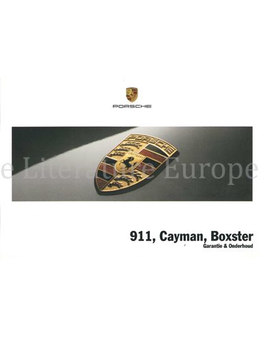 2009 PORSCHE 911 | CAYMAN | BOXSTER WARRANTY & MAINTENANCE DUTCH