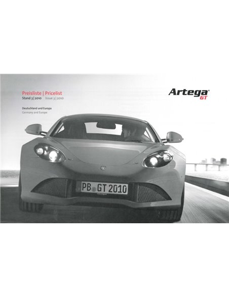 2010 ARTEGA GT BROCHURE GERMAN | ENGLISH