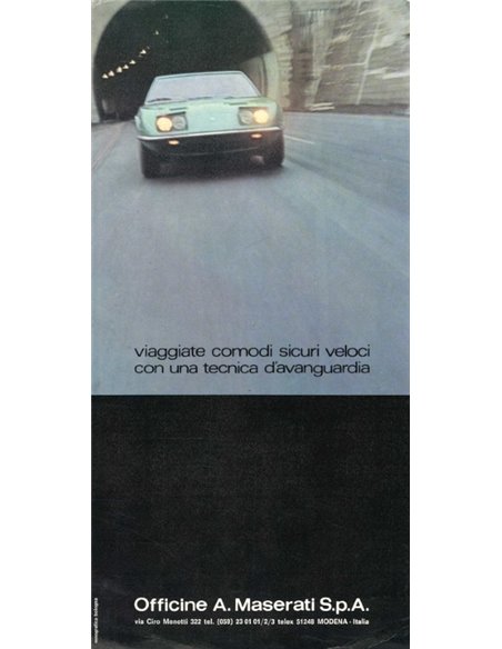 1972 MASERATI INDY AMERICA PROSPEKT