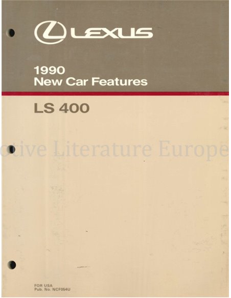 1990 LEXUS LS 400 NEW CAR FEATURES ENGLISH