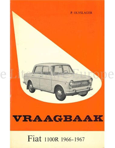 1966-1967  FIAT1100R SEDAN | STATIONCAR REPERATURANLEITUNG NIEDERLÄNDISCH