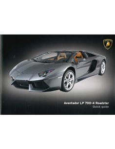 2013 LAMBORGHINI AVENTADOR ROADSTER LP 700-4 VERKORT INSTRUCTIEBOEKJE ENGELS