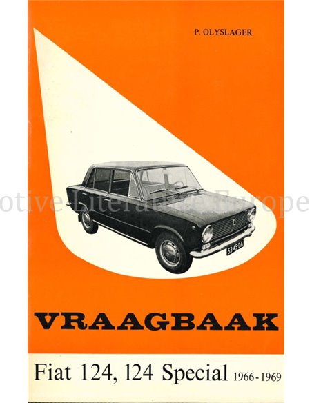 1966-1969  FIAT124 | 124 SPECIAL, SEDAN | STATIONCAR REPERATURANLEITUNG NIEDERLÄNDISCH