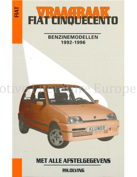 1992-1996  FIAT CINQUECENTO 0.9 | 1.1  REPERATURANLEITUNG NIEDERLÄNDISCH