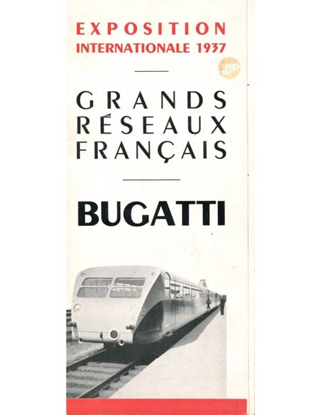 1937 BUGATTI EXPOSITION INTERNATIONALE PROSPEKT