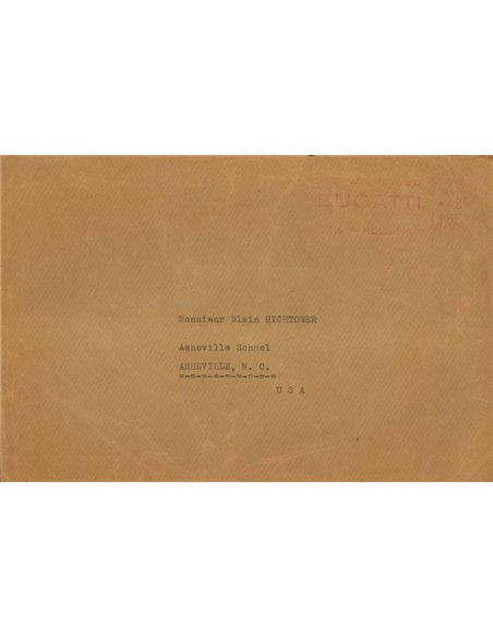 1937 BUGATTI EXPOSITION INTERNATIONALE BROCHURE 