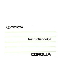 1997 TOYOTA COROLLA INSTRUCTIEBOEKJE NEDERLANDS