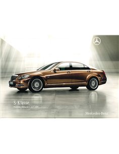 2010 MERCEDES BENZ S KLASSE BROCHURE DUITS 2