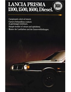 1983 LANCIA PRISMA FARBEN & INNENAUSSTATTUNG PROSPEKT