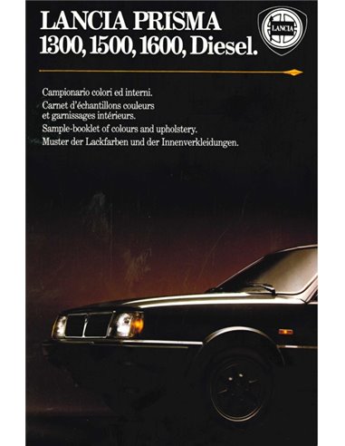 1983 LANCIA PRISMA FARBEN & INNENAUSSTATTUNG PROSPEKT