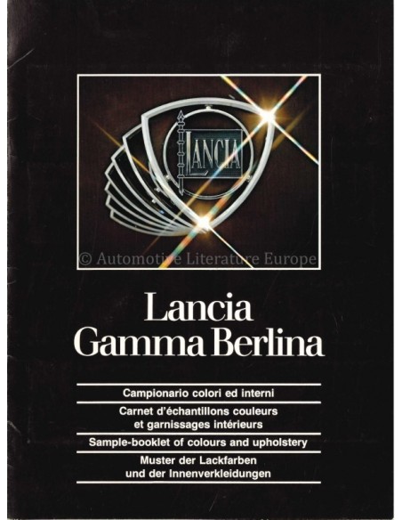 1976 LANCIA GAMMA BERLINA FARBEN & INNENAUSSTATTUNG PROSPEKT