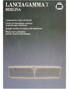 1981 LANCIA GAMMA BERLINA FARBEN & INNENAUSSTATTUNG PROSPEKT