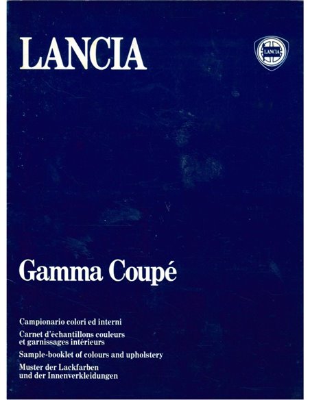 1980 LANCIA GAMMA COUPE FARBEN & INNENAUSSTATTUNG PROSPEKT