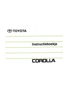 1995 TOYOTA COROLLA INSTRUCTIEBOEKJE NEDERLANDS