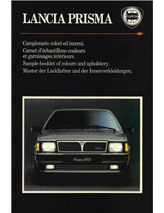 1987 LANCIA PRISMA FARBEN & INNENAUSSTATTUNG PROSPEKT