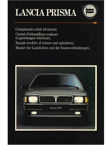 1987 LANCIA PRISMA FARBEN & INNENAUSSTATTUNG PROSPEKT