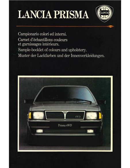 1987 LANCIA PRISMA COLOURS & INTERIOR BROCHURE