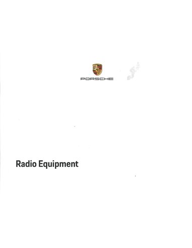 2019 PORSCHE RADIO EQUIPMENT BETRIEBSANLEITUNG