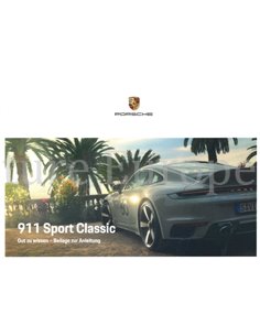 2022 PORSCHE 911 SPORT CLASSIC BIJLAGE INSTRUCTIEBOEKJE DUITS